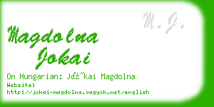 magdolna jokai business card